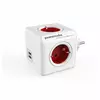 ALLOCACOC PowerCube Original USB 4xSchuko + dual USB - 1202RD/DEOUPC 4, Bela/crvena