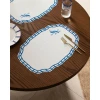 Madame Coco Set podmetača za sto Davin, 42x29cm, 4 komada, Belo - plavi