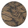 Črna/rjava okrogla notranja in zunanja preproga o 80 cm Mira 1451 – Ayyildiz Carpets