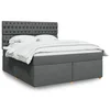 vidaXL vidaXL Box spring postelja z vzmetnico temno siva 180x200 cm blago, (21307334)