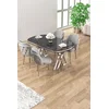 Hanah Home Trpezarijski set, 5 komada, Sivi