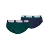 Mens Puma Briefs (2-Pack), Green, Size 5, Clothing