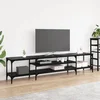 TV ormar Crni hrast 201 x 35 x 45 cm Obrađeno drvo i čelik