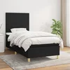 vidaXL Box spring postelja z vzmetnico črna 80x200 cm blago