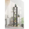 Hanah Home Stalak za cveće Gardenia, 20x60x140 cm, Crno-hrast