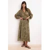 Trendyol Bluza TWOSS26GO00058 bež / kaki / temno liila