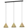 EGLO Viseća lampa NARICES 3xE27 92 cm crna/mesing 99592