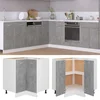 Kutni donji ormarić Lyon Betonsko sivi 75,5x75,5x81,5 cm Konstruirano drvo