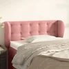 Vidaxl Vzglavje z ušesi roza 93x23x78/88 cm žamet
