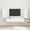 Set zidnog ormarića za TV Zidne 4 pcs Visoki sjaj bijela