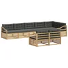 Set vanjskih sofa s jastukom 8 pcs Bijela i antracit Poliester