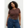 Trendyol Curve Ženska bluza Tbbss25Af00060, Braon