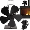 Northix Ventilator za kamin, s 5 lopaticami na toploto
