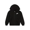 Nike Sportswear Jopa na zadrgo Club Fleece  črna / bela