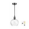 BRILAGI - LED luster na sajli RETRO GLASS 1xE27/60W/230V O 25 cm crna/prozirna