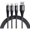 JOYROOM S-1230G4 3IN1 TYPE-C LIGHTNING MICRO-USB CABLE 120CM BLACK (6941237145925)