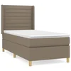 vidaXL vidaXL Box spring postelja z vzmetnico taupe 90x190 cm blago, (20895389)