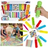 Mega Creative Kreda za pločnik za otroke, barvna kreda za risanje, ki ne pušča madežev, komplet s priborom