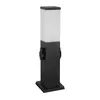 Brilagi - Spoljašnja lampa sa 2 SCHUKO utičnice NOVA 1xE27/15W/230V 40 cm IP44 crna
