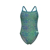 ARENA Enodelne kopalke SNAKESKIN CHALLENGE BACK modra/travnato zelena/lila