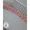 Bubamara037 Pletenica za krevetac, Trostruka, 120cm, Roze