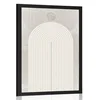 Plakat sodobna bež mavrica Mid-Century - 40x60 black