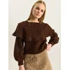 Bianco Lucci Pulover Pullover temno rjava