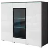 P & B Visoka Komoda Vera 120, Antracit, Bela, Led