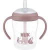 NUK Perfect Match Bear steklenička s slamico 8m+ 150 ml
