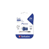 Verbatim DUAL 64GB USB 3.0+USB-C adapter pendrive