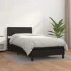 Krevet s oprugama i madracem crni 80 x 200 cm od umjetne kože