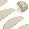 Prostirke za stepenice 15 kom 56x17x3 cm srebrne poluokrugle