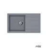 Milo Granitna sudopera Retto, o90, 78x46cm, Diamond grey
