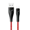 USAMS pleteni kabel U41 lightning 1m2A rdeč/rdeč SJ391USB02 (US-SJ391) hitro polnjenje