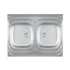 Metalac Standard 2D Dvodelna sudopera, Inox, fi 60, 800 x 600 mm