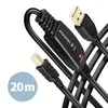 AXAGON ADR-220B, USB 2.0 A-M -> B-M aktivni povezovalni kabel, 20 m