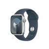 APPLE Watch S9 GPS 41mm Silver Alu Case w Storm Blue Sport Band - S/M (mr903se/a)