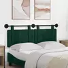 vidaXL Visoki naslon za glavo Temno zelena 150 x 55 x 5 cm Žamet
