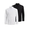 Jack&Jones 2 PAK - moška srajca JJJOE Slim Fit 12182995 Black/BELA (Velikost XL)