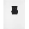 Sinsay - Pamučni crop top - crno