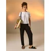Sinsay - Viskozne pantalone straight leg - crno
