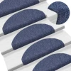 Prostirke za stepenice, samoljepljive, 10 kom, 65x21x4 cm, plave, poluokrugle, velike