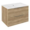 CIRASA Vanity Unit 69,8x52x46cm, hrast Alabama - Rjava - 69,8x52x46 cm - Sapho - CIRASA - 24 - MDF/laminat - 698 - 520 - 460 - 14