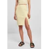 Womens ribbed skirt soft yellow