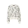 VERO MODA Pulover VMDOFFY ecru/črna