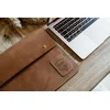 shumee Svetlo rjava ročno izdelana torbica za MacBook 13 z zavihkom