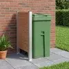 vidaXL Ograja za koš za smeti Rjava 85 x 12 x 115 cm Aluminij in WPC