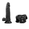 Dildo s Strap-on pasom, črn