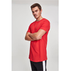 Shaped long T-shirt fiery red