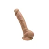Silikonski dildo Model 1 18 cm Carmel Silexd